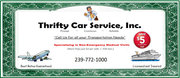 For transportation services don't call a taxi, call THRIFTY CAR SERVICE